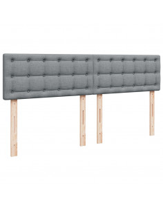 Giroletto a Molle con Materasso Grigio Chiaro180x200 cm Tessuto 2