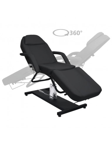 Lettino da Massaggio Nero 180x62x(87-112) cm