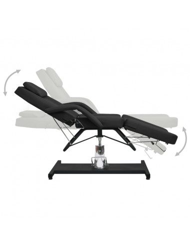 Lettino da Massaggio Nero 180x62x(87-112) cm