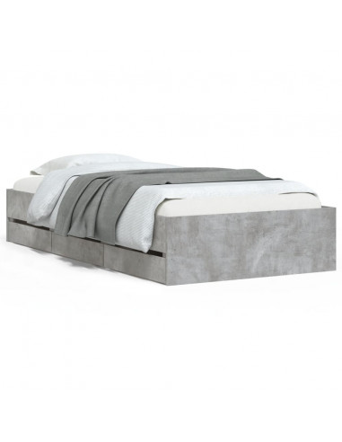 Giroletto Cassetti Grigio Cemento 100x200 cm Legno Multistrato