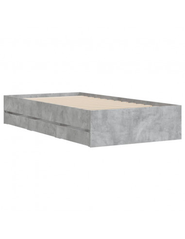 Giroletto Cassetti Grigio Cemento 100x200 cm Legno Multistrato