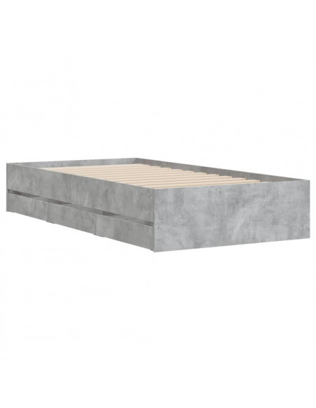 Giroletto Cassetti Grigio Cemento 100x200 cm Legno Multistrato