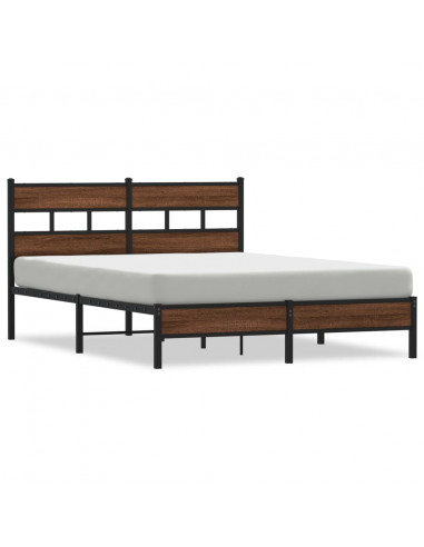 Giroletto senza Materasso Rovere Marrone 140x190 cm Truciolato