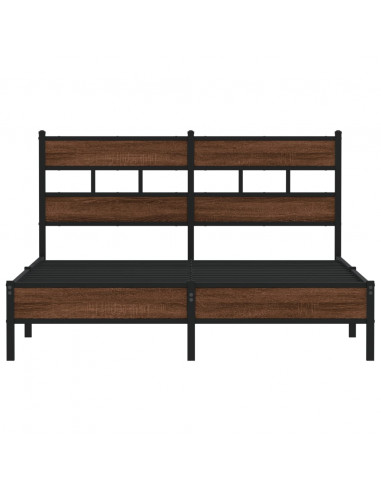 Giroletto senza Materasso Rovere Marrone 140x190 cm Truciolato