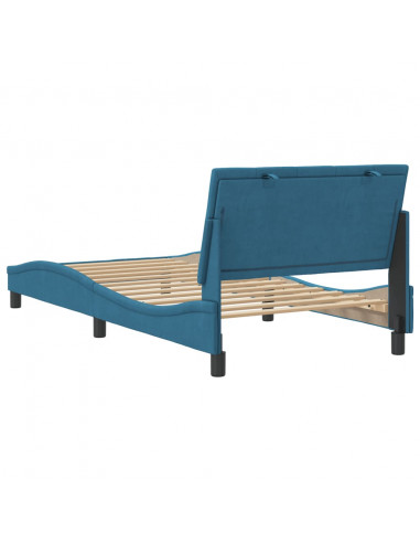 Giroletto con Testiera Blu 100x200 cm in Velluto