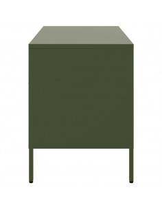 Mobile TV Verde Oliva 68x39x50,5cm in Acciaio Laminato a Freddo 2
