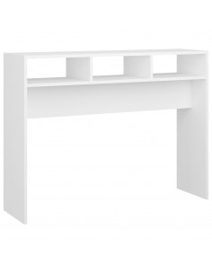 Tavolino Consolle Bianco 105x30x80 cm in Legno Multistrato 2