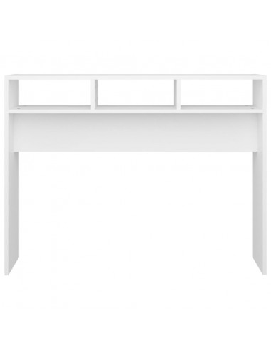 Tavolino Consolle Bianco 105x30x80 cm in Legno Multistrato