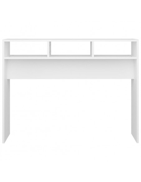 Tavolino Consolle Bianco 105x30x80 cm in Legno Multistrato