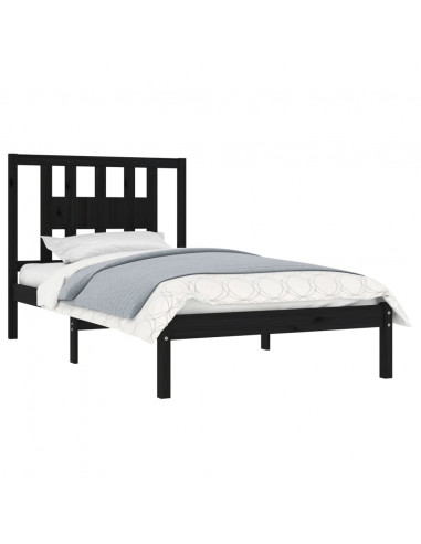 Giroletto Nero in Legno Massello di Pino 100x200 cm