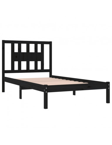 Giroletto Nero in Legno Massello di Pino 100x200 cm