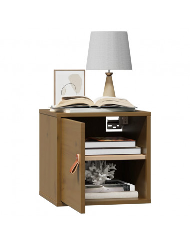 Pensile Marrone Miele 31,5x30x30 cm in Legno Massello di Pino