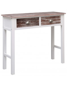 Tavolo Consolle Marrone 90x30x77 cm in Legno 2