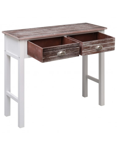 Tavolo Consolle Marrone 90x30x77 cm in Legno
