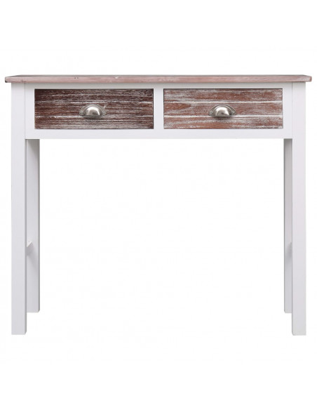 Tavolo Consolle Marrone 90x30x77 cm in Legno