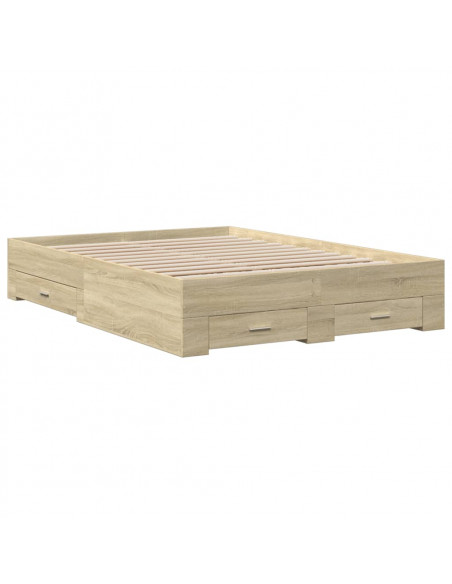 Giroletto Cassetti Rovere Sonoma 140x190 cm Legno Multistrato