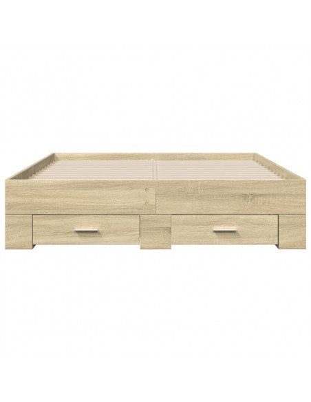 Giroletto Cassetti Rovere Sonoma 140x190 cm Legno Multistrato