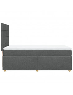 Giroletto a Molle con Materasso Grigio Scuro 100x200 cm Tessuto 2