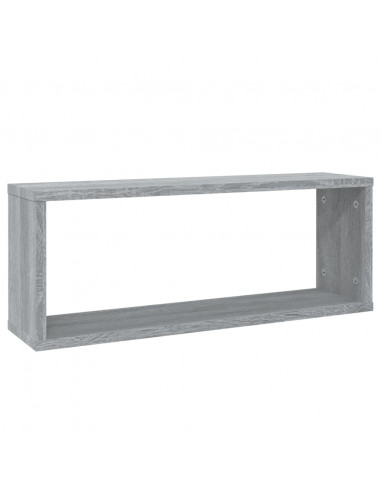 Mensole Cubo Muro 4 pz Grigio Sonoma 60x15x23 cm in Multistrato