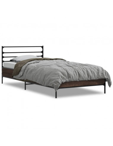 Giroletto Rovere Marrone 100x200 cm Legno Multistrato e Metallo