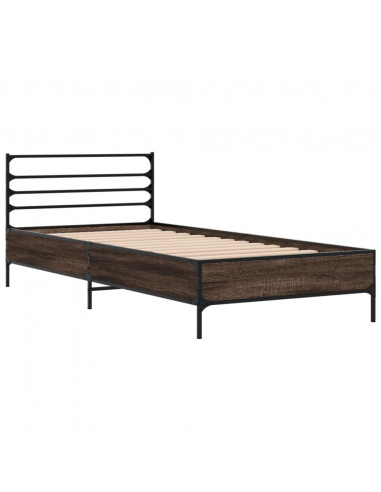 Giroletto Rovere Marrone 100x200 cm Legno Multistrato e Metallo