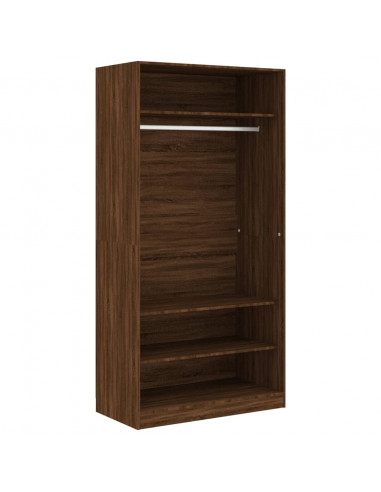 Armadio Rovere Marrone 100x50x200 cm in Legno Multistrato