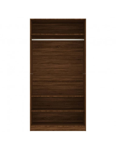 Armadio Rovere Marrone 100x50x200 cm in Legno Multistrato