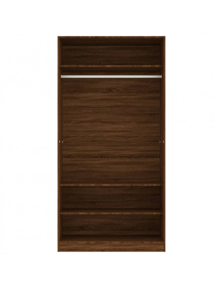 Armadio Rovere Marrone 100x50x200 cm in Legno Multistrato