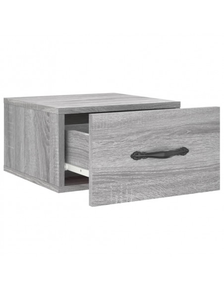 Comodini a Muro 2 pz Grigio Sonoma 35x35x20 cm