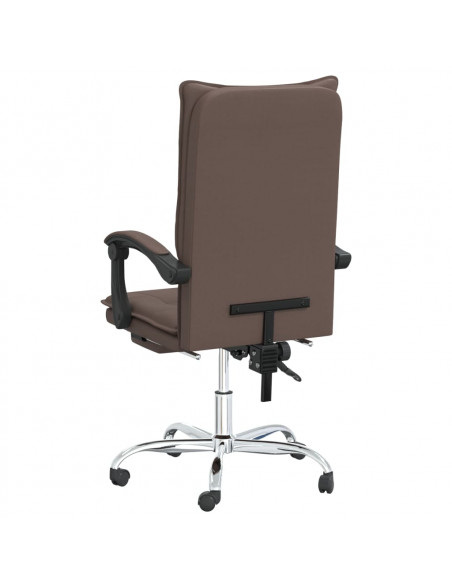 Poltrona da Ufficio Reclinabile Marrone in Similpelle
