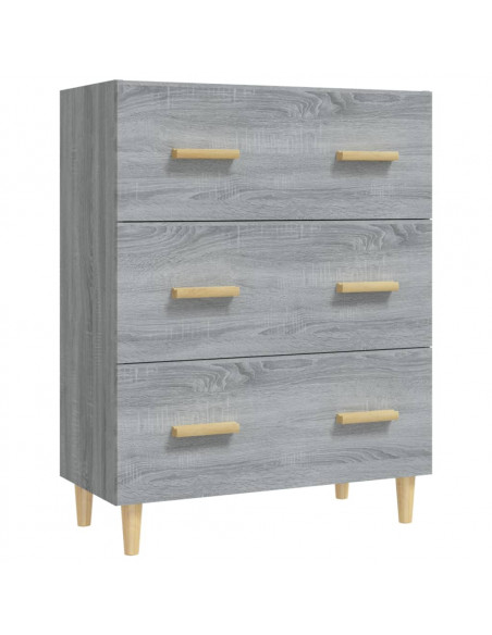 Credenza Grigio Sonoma 70x34x90 cm in Legno Multistrato