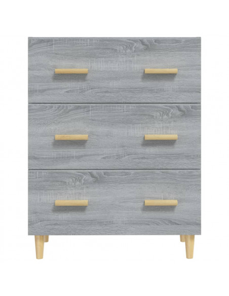 Credenza Grigio Sonoma 70x34x90 cm in Legno Multistrato