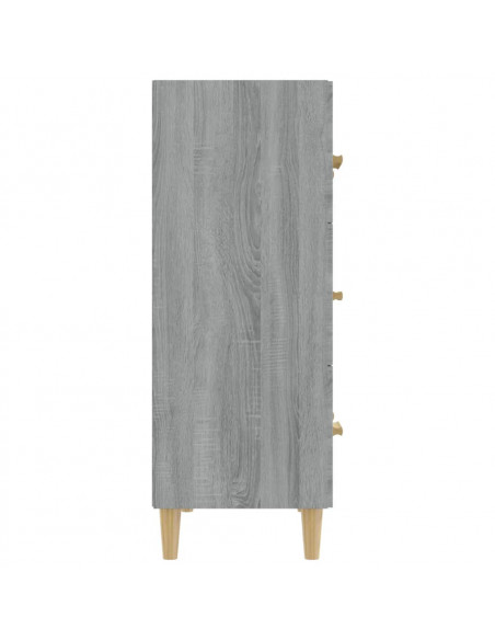 Credenza Grigio Sonoma 70x34x90 cm in Legno Multistrato