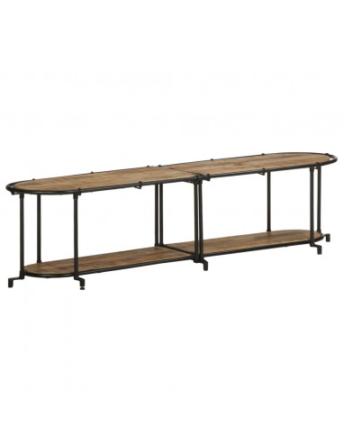 Mobile Porta TV 160x42x40 cm in Massello di Mango Grezzo