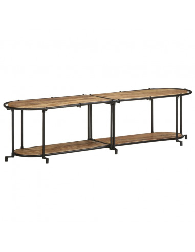 Mobile Porta TV 160x42x40 cm in Massello di Mango Grezzo