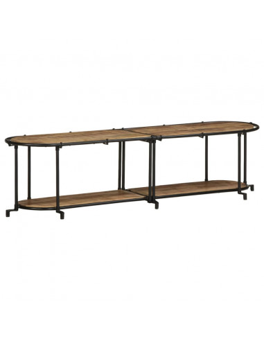 Mobile Porta TV 160x42x40 cm in Massello di Mango Grezzo