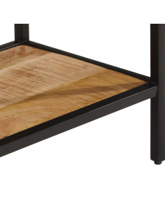 Tavolo Consolle 100x35x70 cm in Legno Massello di Mango Grezzo 2