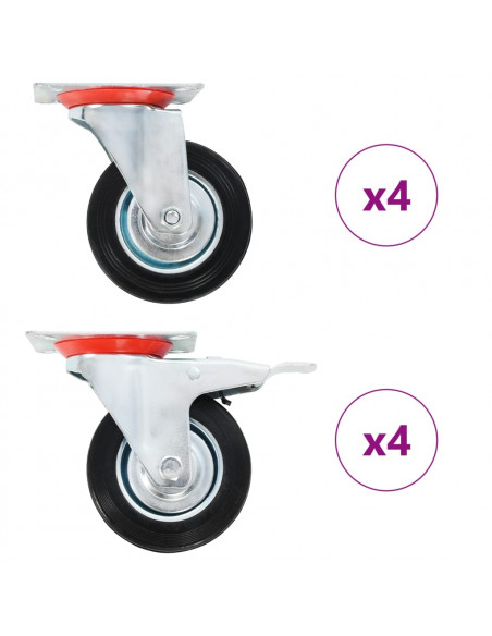 Ruote Girevoli 8 pz 100 mm