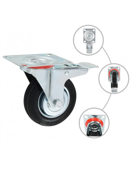 Ruote Girevoli 8 pz 100 mm