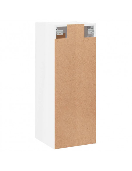 Mobile Parete Bianco Lucido 34,5x34x90 cm in Legno Multistrato