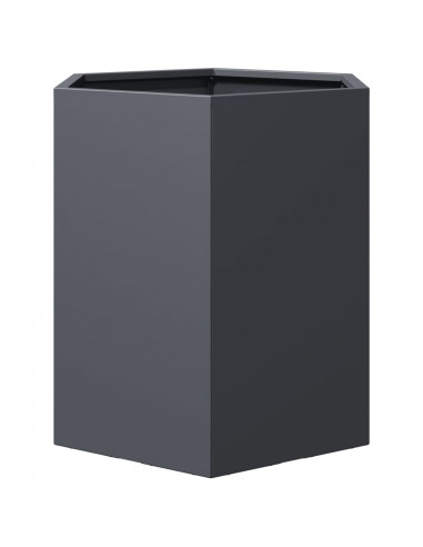 Fioriera da Giardino Antracite Esagono 46x40x45 cm in Acciaio