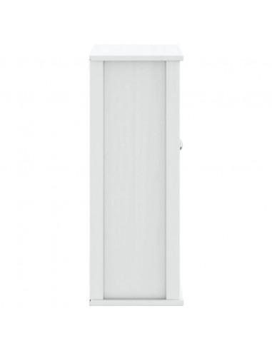 Mobile Bagno a Muro BERG Bianco 69,5x27x71,5cm Legno Massello