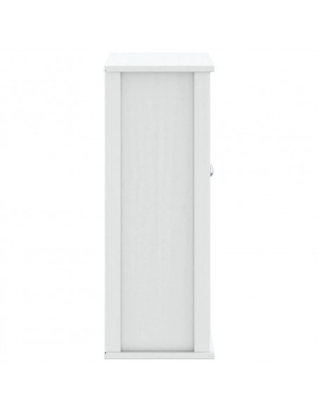Mobile Bagno a Muro BERG Bianco 69,5x27x71,5cm Legno Massello