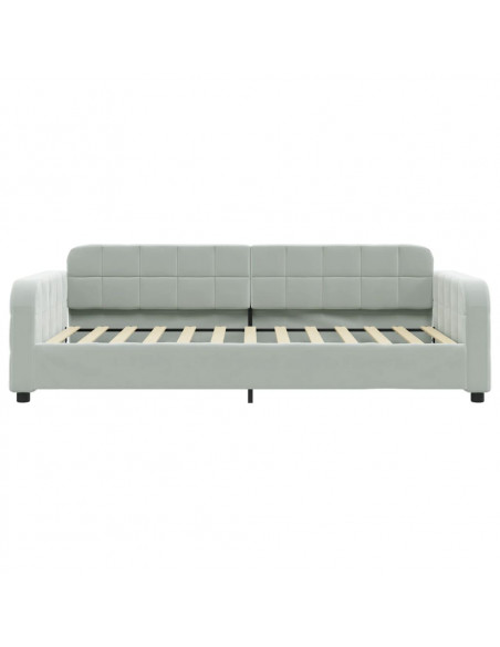 Letto da Giorno Grigio Chiaro 80x200 cm in Velluto