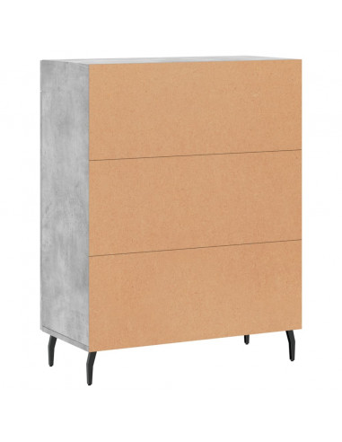 Credenza Grigio Cemento 69,5x34x90 cm in Legno Multistrato