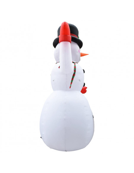 Pupazzo di Neve Natalizio Gonfiabile con LED IP44 600cm XXL