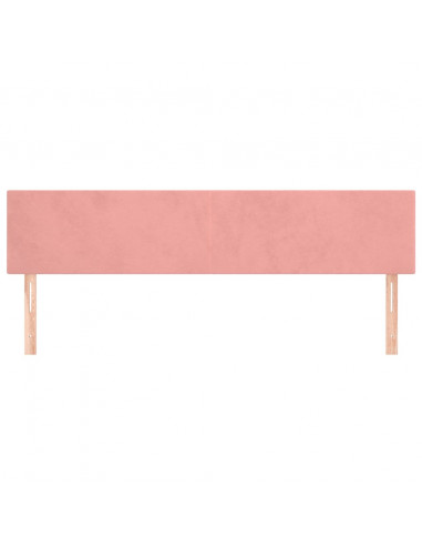 Testiera 2 pz Rosa 80x5x78/88 cm in Velluto