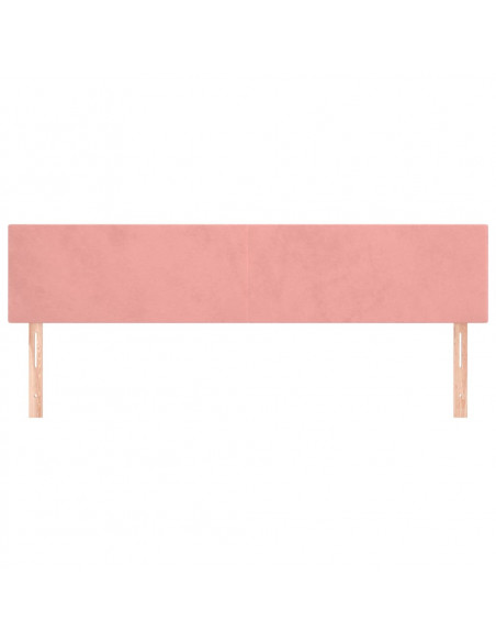 Testiera 2 pz Rosa 80x5x78/88 cm in Velluto