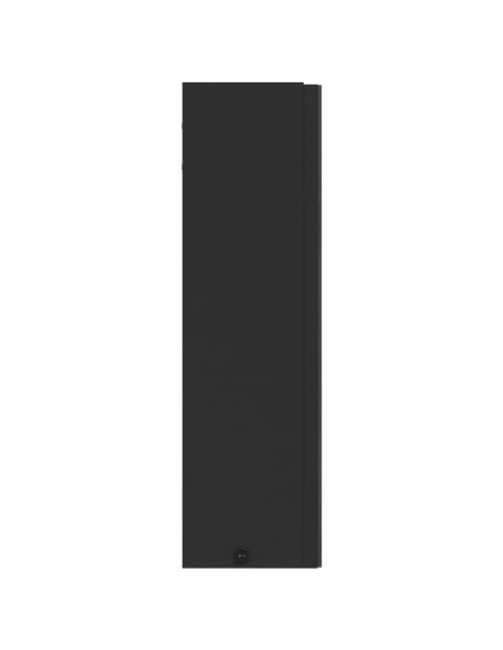 Armadietto Bagno con Specchio e LED Nero 60x13x52 cm