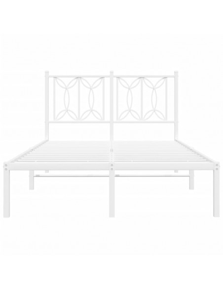 Giroletto con Testiera Metallo Bianco 120x190 cm